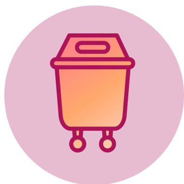 Modern b çöp ikonunun vektör illüstrasyonu