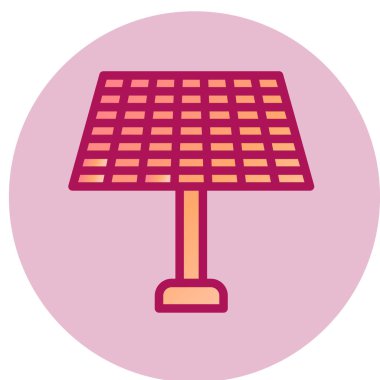 Güneş lambası ikonu vektör illüstrasyonu