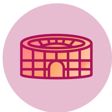 Futbol stadyumu ikonu. vektör illüstrasyonu