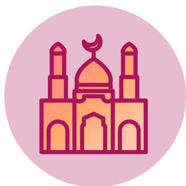 Cami simgesi vektör illüstrasyonu