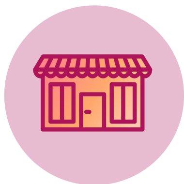 dükkan simgesi vektör illüstrasyonu