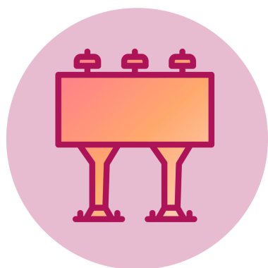 Billboard simgesi vektör illüstrasyonu