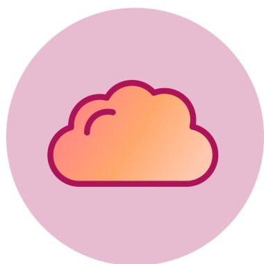 Bulut simgesi, vektör çizimi. düz tasarım biçimi