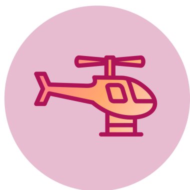 Moda stili izole edilmiş arka planda helikopter simgesi