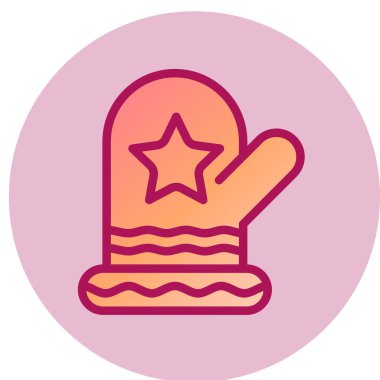 Noel şapkası ikonu. Web için yıldız vektör simgelerinin düz çizimi