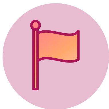 Bayrak simgesi. düz dizayn. vektör illüstrasyonu.