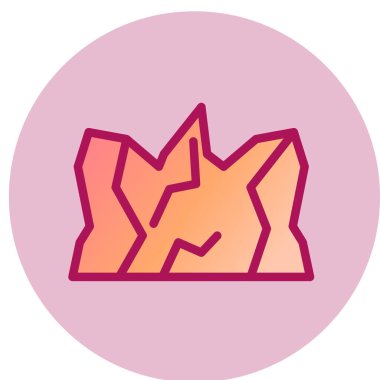 Modern b 'nin vektör illüstrasyonu dağın ikonundan yoksun