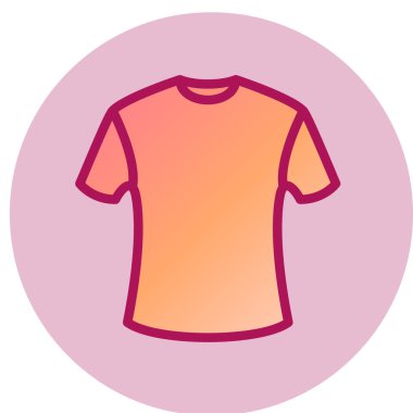 T-Shirt simgesi. düz tasarım stili.