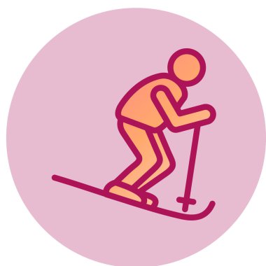 Snowboard ikonu. düz dizayn