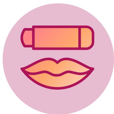 dudak simgesi vektör illüstrasyonu