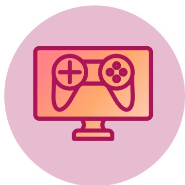 Video oyun konsolu simgesi. vektör illüstrasyonu