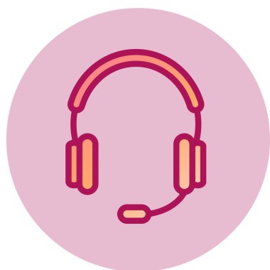 kulaklık simgesi vektör illüstrasyonu