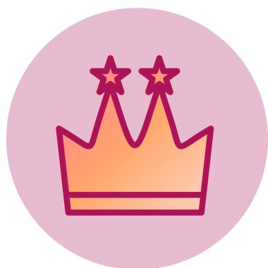 Taç ikonu. vektör illüstrasyonu