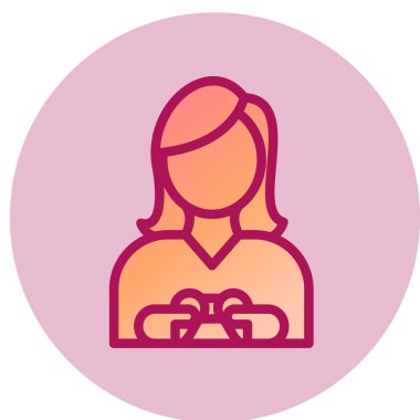 Elinde bir kadın olan bir adam. vektör illüstrasyonu