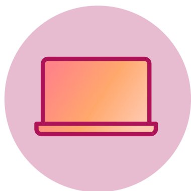 Dizüstü bilgisayar simgesi vektör çizimi