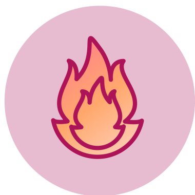 Tek alev simge vektör çizim