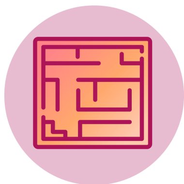 trend biçimi izole edilmiş arkaplanda labirent simgesi