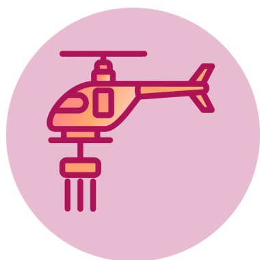 Helikopter simgesi vektör illüstrasyonu