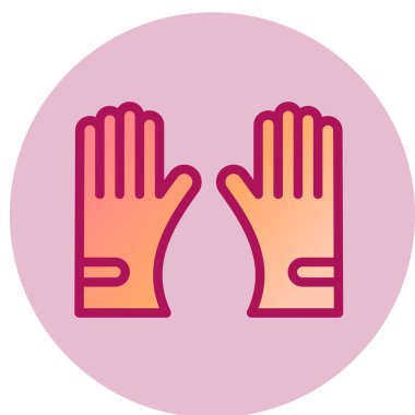 Lastik eldiven ikonu. vektör illüstrasyonu