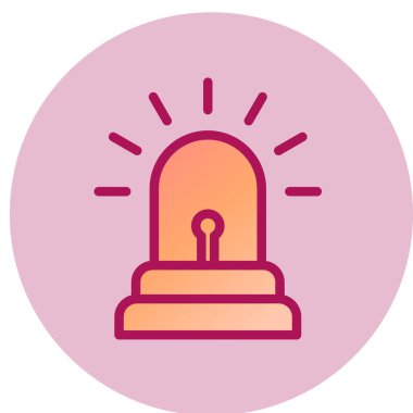 Alarm saatinin tek simgesinin vektör çizimi