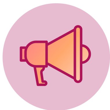 Megafon ikonu vektör illüstrasyonu