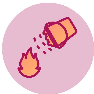 Modern b 'nin vektör illüstrasyonunda ateşten yoksun simge