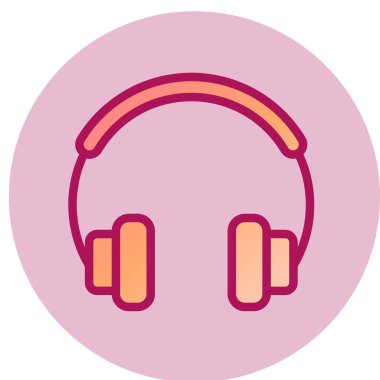 kulaklık simgesi vektör illüstrasyonu