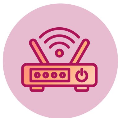 Kablosuz yönlendirici simgesinin vektör çizimi