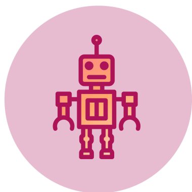 robot ikon vektör illüstrasyonu