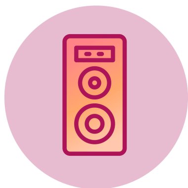 Modern müzik simgesinin vektör illüstrasyonu