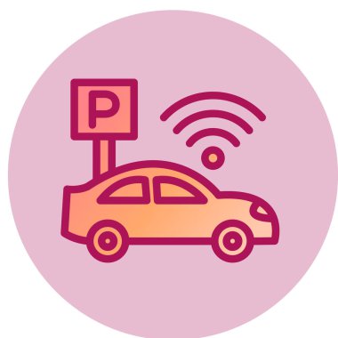 Araba şarj ikonu. vektör illüstrasyonu