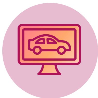 araba simgesi vektör illüstrasyonu