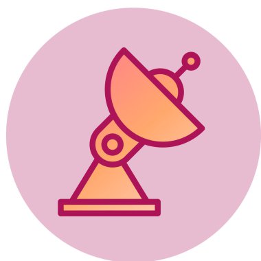 uydu anten simgesi. Web için hoparlör vektör simgelerinin düz çizimi