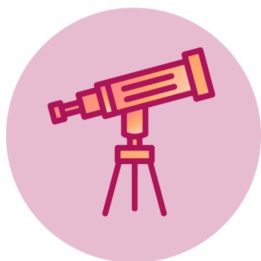 Teleskop simgesi. vektör illüstrasyonu