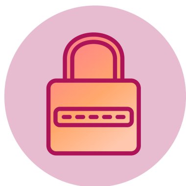 Kilit simgesi. Düz dizayn. vektör illüstrasyonu.