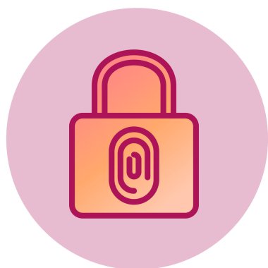 Kilit simgesi. Düz dizayn. vektör illüstrasyonu.