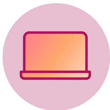 Dizüstü bilgisayar simgesi vektör çizimi