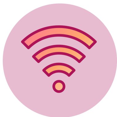 Wifi sinyal simgesi. Vektör İllüstrasyonu