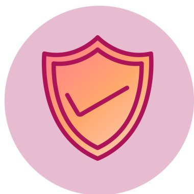 Kalkan simgesi. vektör illüstrasyonu