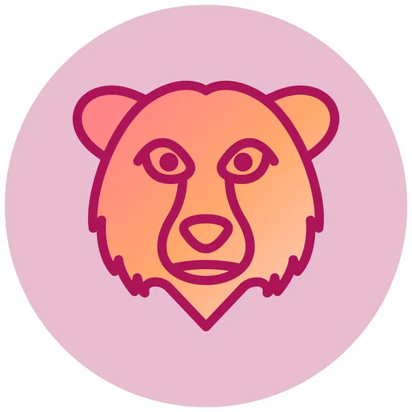 Lion Face Vector Icon — Stock Vector