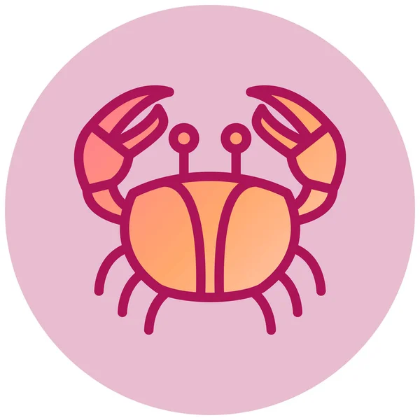 Crab Web Icon Simple Illustration — Stock Vector