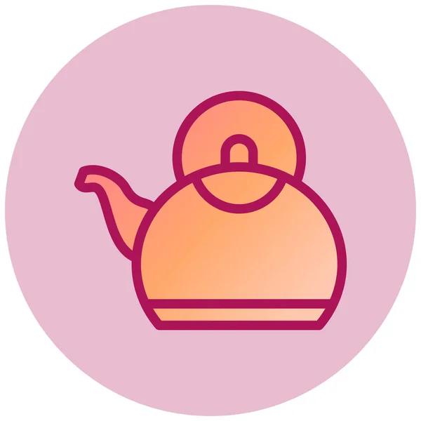 Teapot Web Icon Simple Illustration — Stock Vector