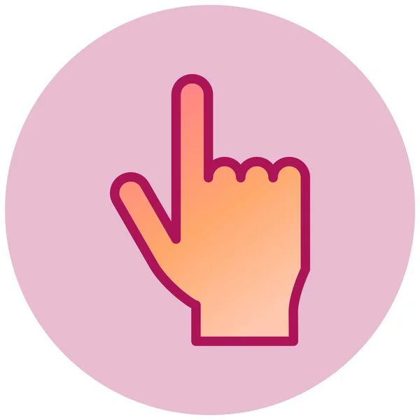 Finger Cursor Web Icon — Stock Vector