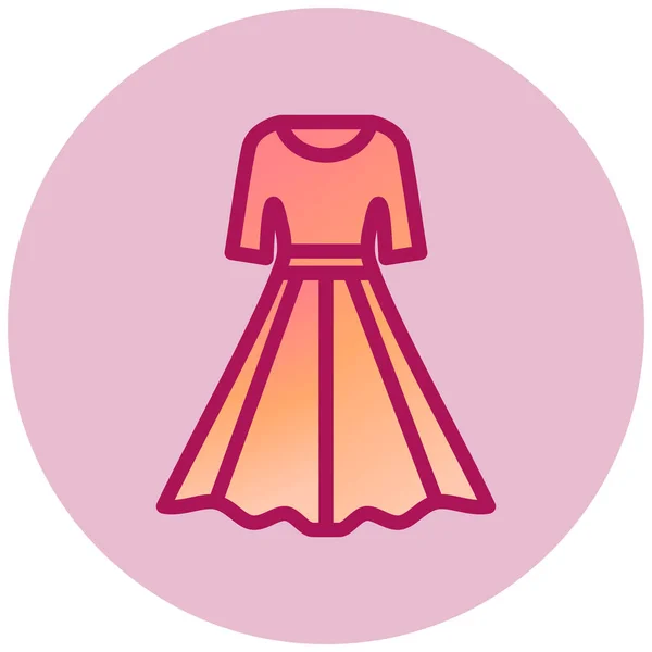 Kleid Web Symbol Einfache Illustration — Stockvektor