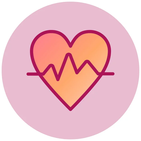 Corazón Icono Web Ilustración Simple — Vector de stock