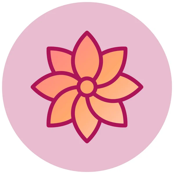 Flor Icono Web Ilustración Simple — Vector de stock