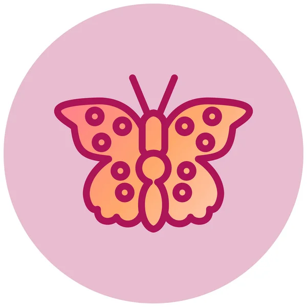Butterfly Web Icon Simple Illustration — Stock Vector
