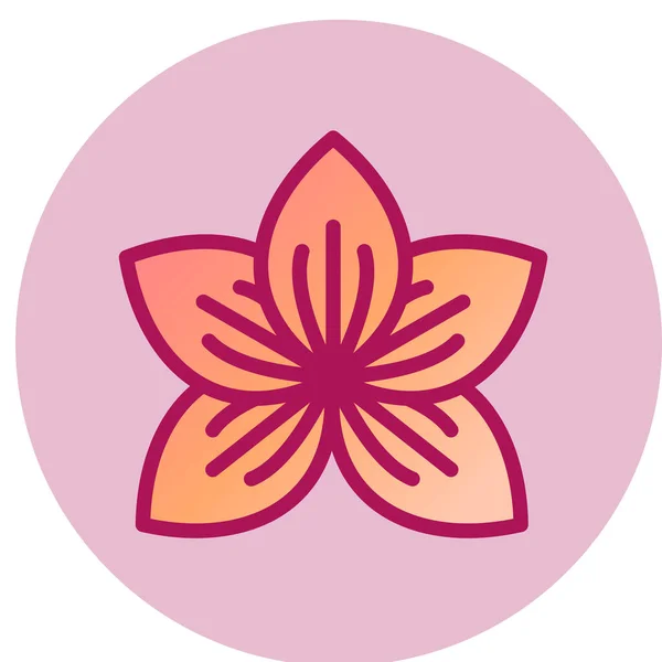 Flor Icono Vector Ilustración — Vector de stock