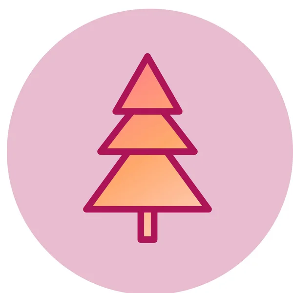 Εικονογράφηση Διάνυσμα Εικονίδιο Χριστουγεννιάτικο Δέντρο — Διανυσματικό Αρχείο