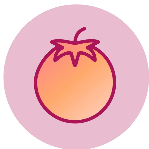 Icono Tomate Ilustración Vectorial — Vector de stock